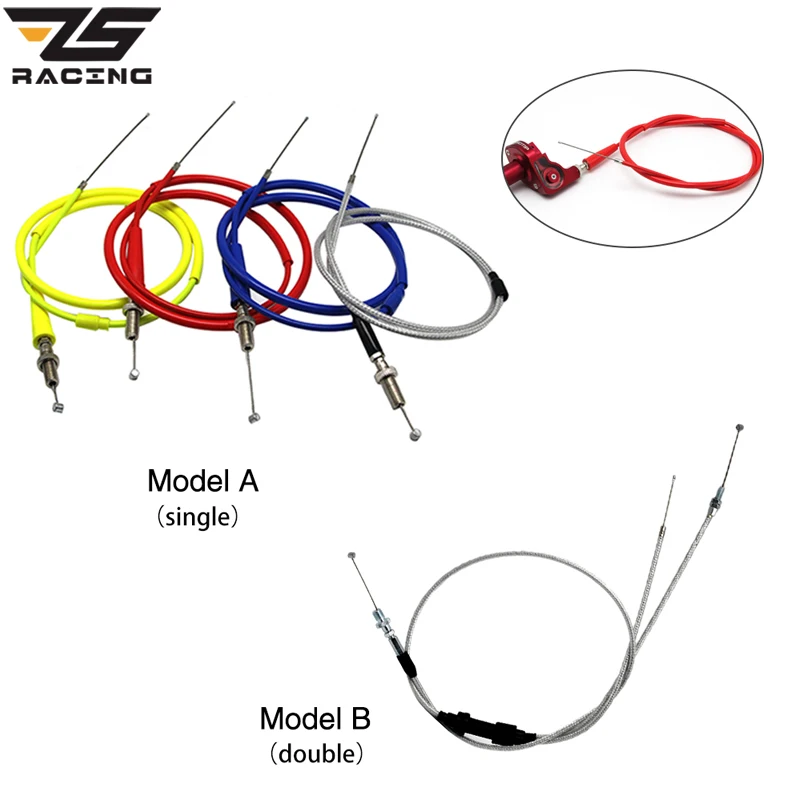 ZS Racing Motorcycle Throttle Cable Rope Wire Line Throttle Clutch Cable Fit On Racing Motor Carburetor Dirt Pit Bike