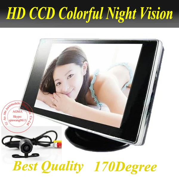 

2016 New MODEL CAR REAR VIEW Camera KIT 4.3" LCD MIRROR MONITOR+IR REVERSING CAMERA Free Shipping