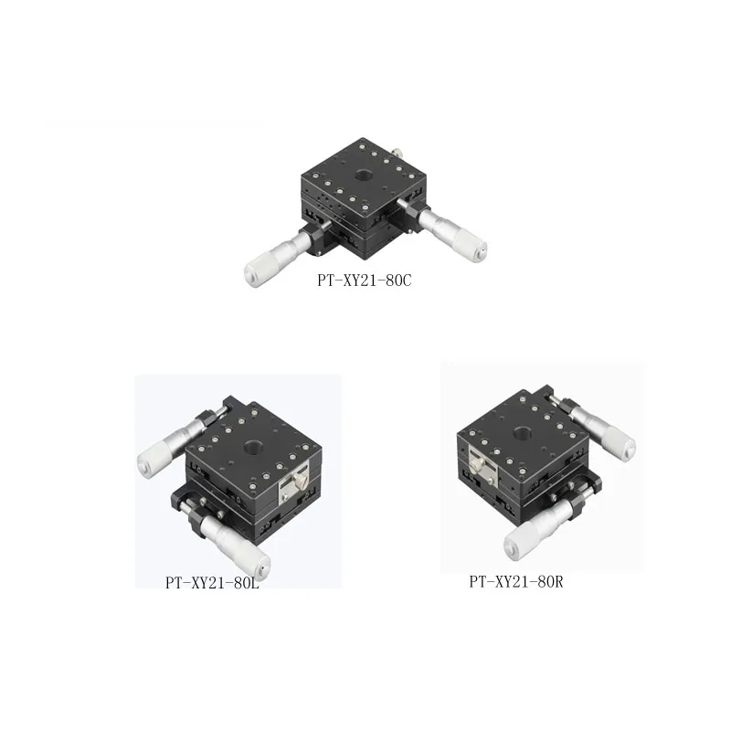 PT-XY21-80C/R/L XY Axis Manual Linear Stage, Manual Station, Manual Platform, Optical Sliding Table z axis  linear slide