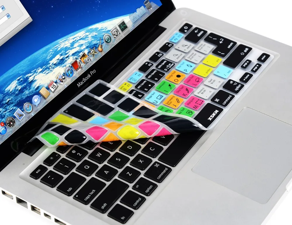 XSKN Photoshop PS Shortcut Keyboard Cover for Macbook Air 13 Macbook Pro Retina 13 15 Protector Silicone Case Before 2015