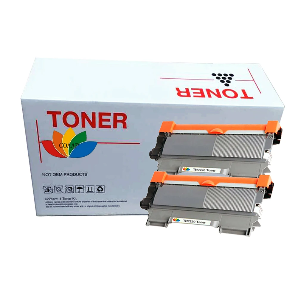 2x Compatible TN-2220 Laser Toner Cartridge for Brother MFC-7360N MFC-7460DN MFC-7860DW