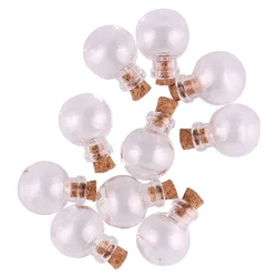 50pcs Transparent Ball Glass Bottle Jars Vials Wishing Bottle Cute Art Bottles with Corks Stopper DIY craft gift
