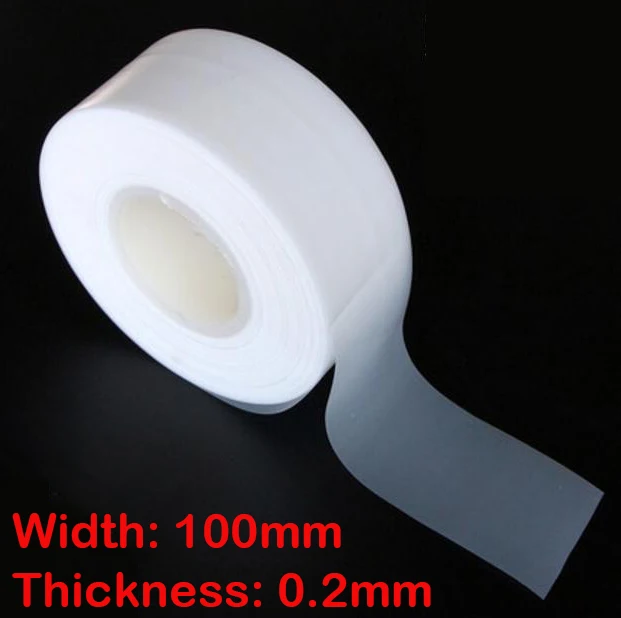 

10m/lot Width: 100mm Thickness: 0.2mm Polytetrafluoroethylene F4 PTFE Thin Film Lubricant Seal Insulation Gasket