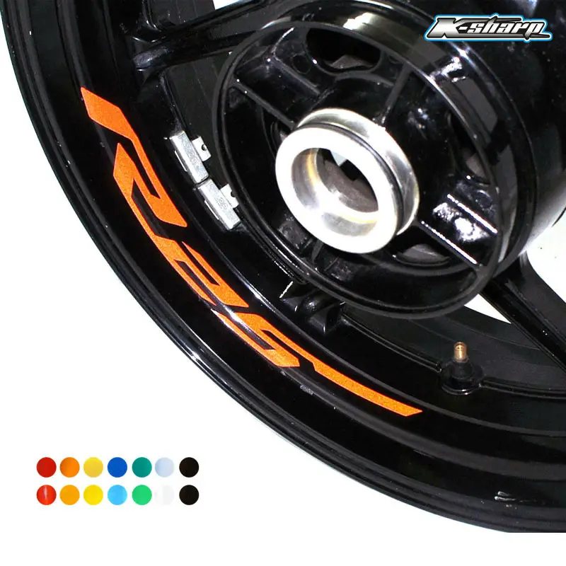 

8X custom inner rim decals wheel reflective Stickers stripes Fit YAMAHA R 25