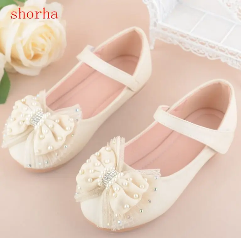 

Girls Leather Shoes Girls Princess New Spring Summer Footwear Flats Kids Children Shoes For Party Wedding shoes