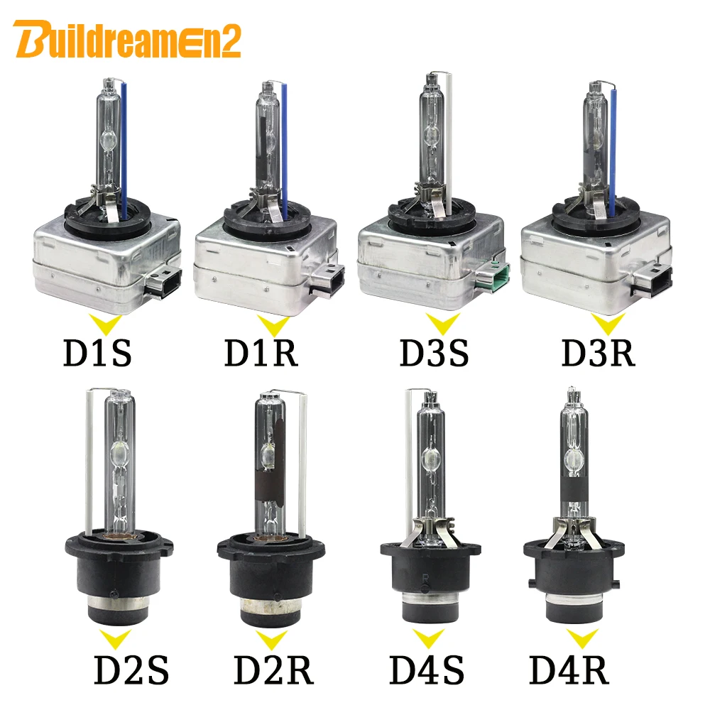 Buildreamen2 2X35W HID Xenon Gloeilamp D1S D1C D2S D2C D2R D3S D3R D4S D4R 4300K 6000K 8000K 10000K 12V Auto Koplamp Lamp