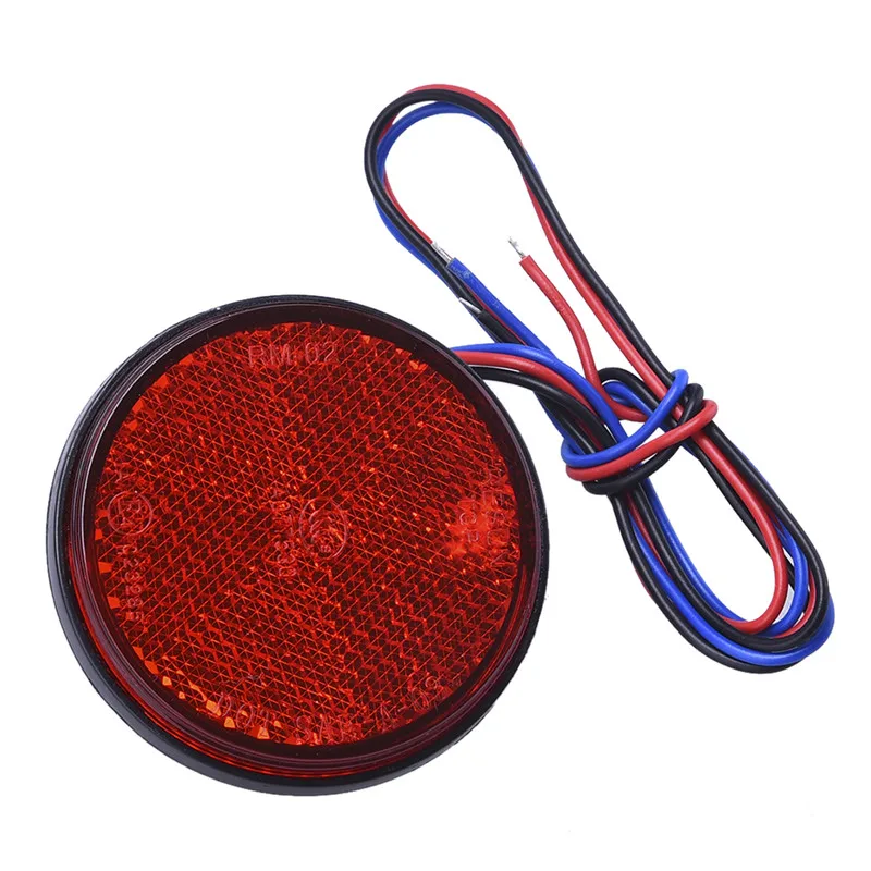 GERUITE White/Yellow/White Car Round Tail Lights Turn Singal Light Lamp ATV LED Reflectors/Truck Side Warning Light Bulbs