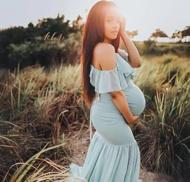 New classic Maternity Dresses For Photo Shoot Maternity Photography Props Pregnancy Dress Photography Maxi Dress Gown Pregnant