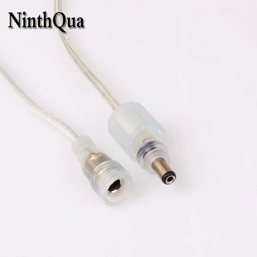 2pair=4pcs 2pin LED Waterproof Connector 5.5*2.1mm Male Famle DC Power Plug Jack with 180mm Cable for Monitoring ect