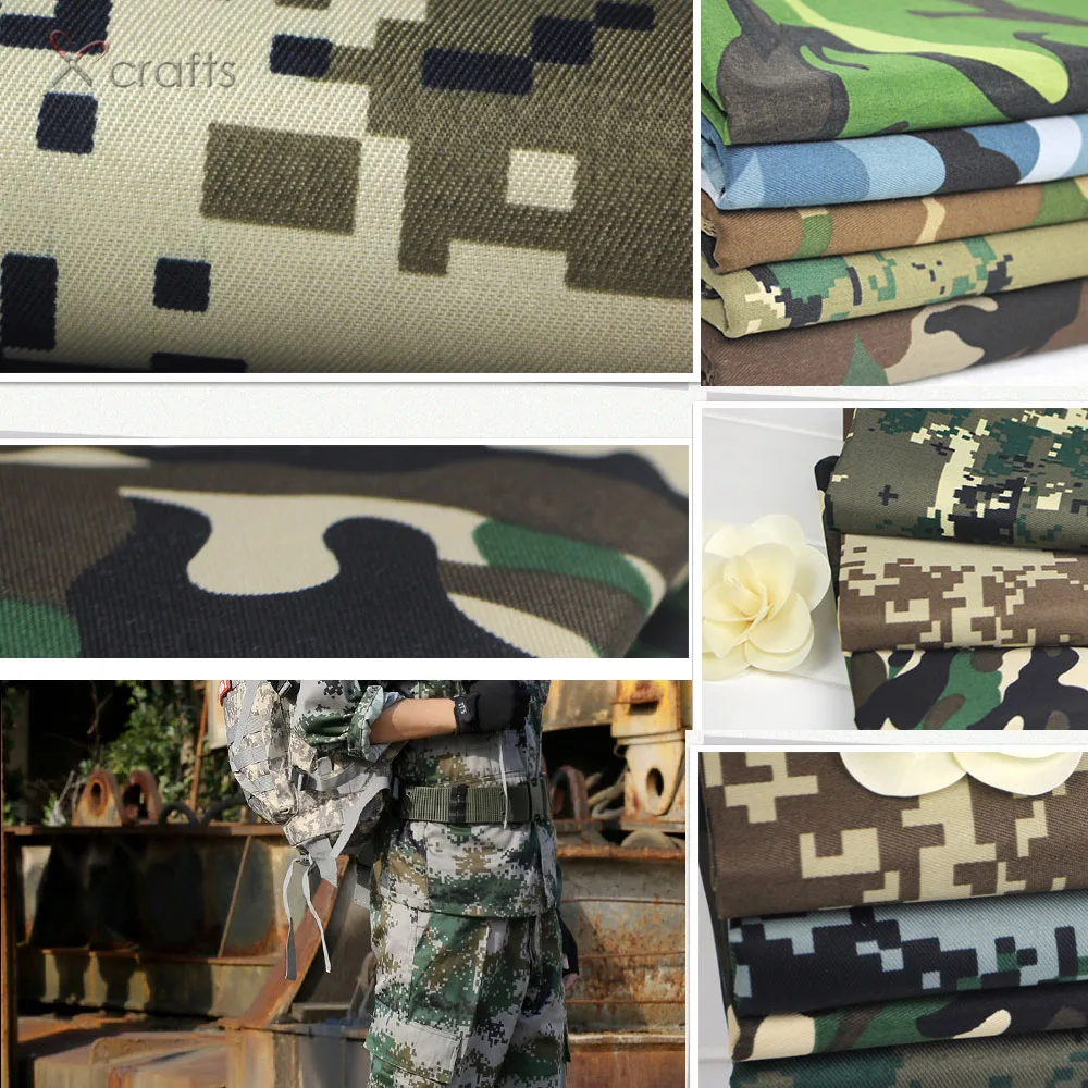 PPCrafts Camouflage fabrics of pure cotton army green military uniforms field digital urban Desert Camo cloth