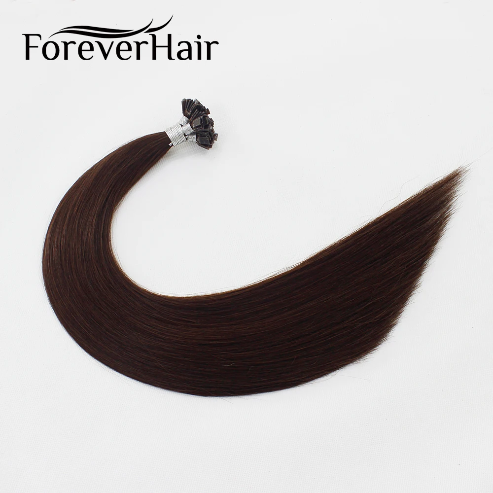 FOREVER HAIR-extensiones de cabello humano liso Remy, pelo prepegado Natural de 0,8 g/h, 16-22 \