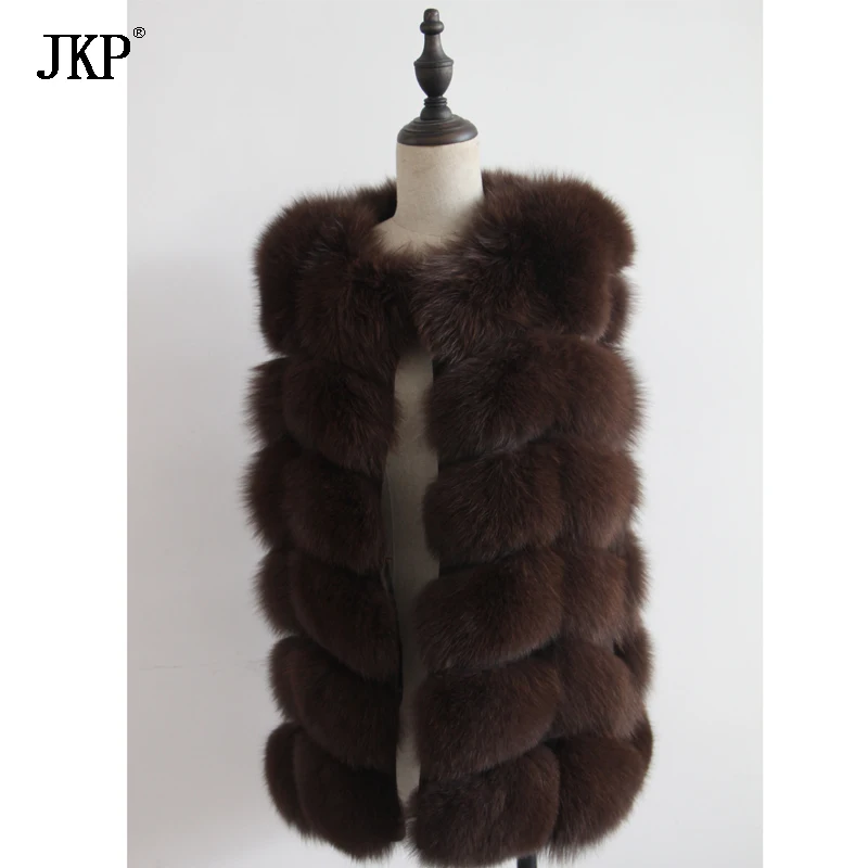 winter 100% real natural fox fur sleeveless coat women good quality fashion genuine fox fur vest