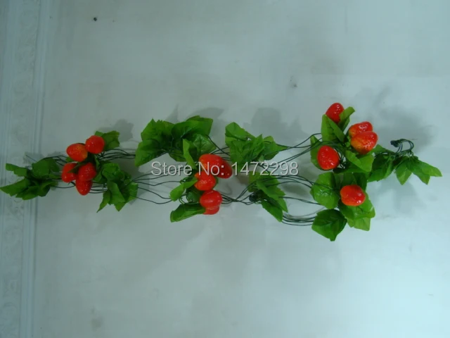 81FEET ARTIFICIAL STRAWBERRY GARLAND FAKE PLANT IVY FAUX FRUIT VINE LEAF WEDDING Decoration