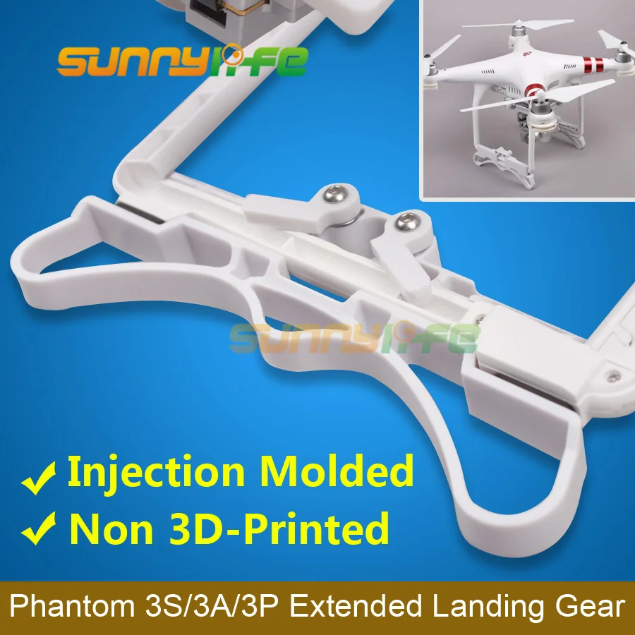 Extended Landing Gear Landing Skid Support Stabilizers DJI Phantom 3 Standard Advanced Professional