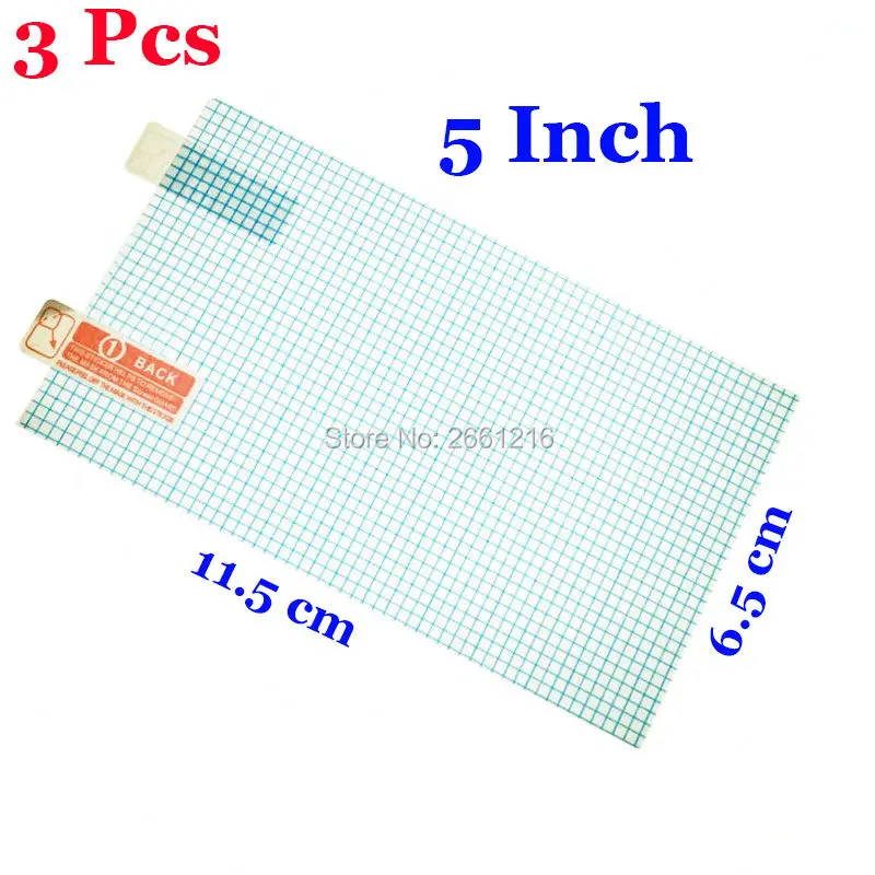 3 Pcs/Lot For GPS Cell Phone 5.0 Inch Universal Clear / Anti-Glare Matte DIY Grid Screen Protector Touch Film Protection Skin