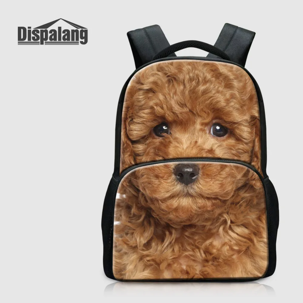 

Dispalang 17 Inch Felt Kids Backpacks Cute Dog Cat Print Middle School Students School Bag Women Men Laptop Backpacks Mochila