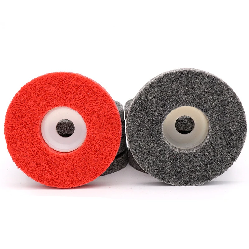 2 Buah Logam Polishing Roda 100*16 Mm Non Woven Abrasive Roda Nylon Serat Abrasive Disc untuk Kayu Logam plastik Alat Penggiling
