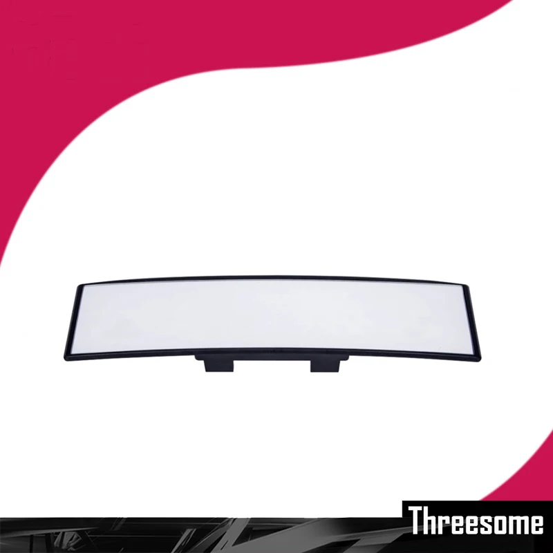 Universal 300mm Car Rear Mirror Wide-angle Rearview Mirror Auto Wide Convex Curve Interior Clip On Rear View Mirror