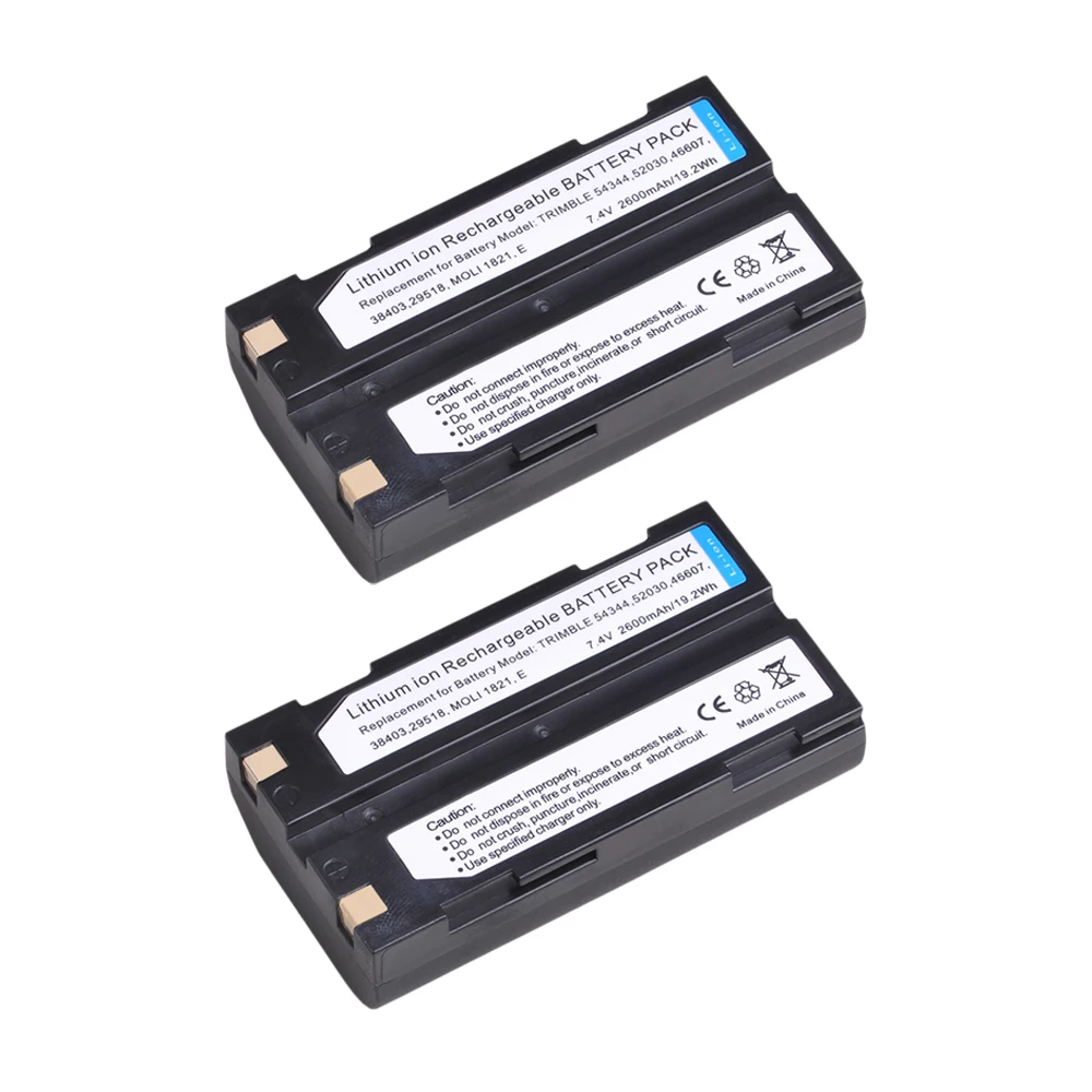 

2PCS 7.4V 2600mAh 54344 Battery for Trimble 54344 29518 46607 52030 38403 R8 5700 5800 R6 R7 R8 R8 GNSS MT1000 GPS Receiver