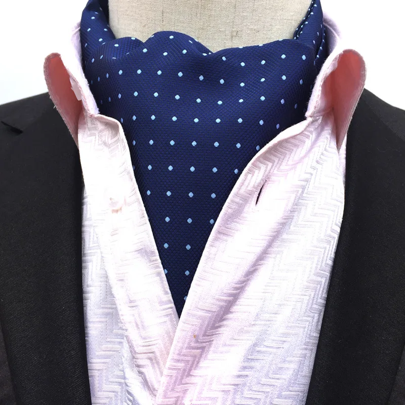 DANKEYISI High Quality Fashion Luxury Silk Printing Men Scarf Polka Dot Scarves Suit England Jacquard Man Business Scarf