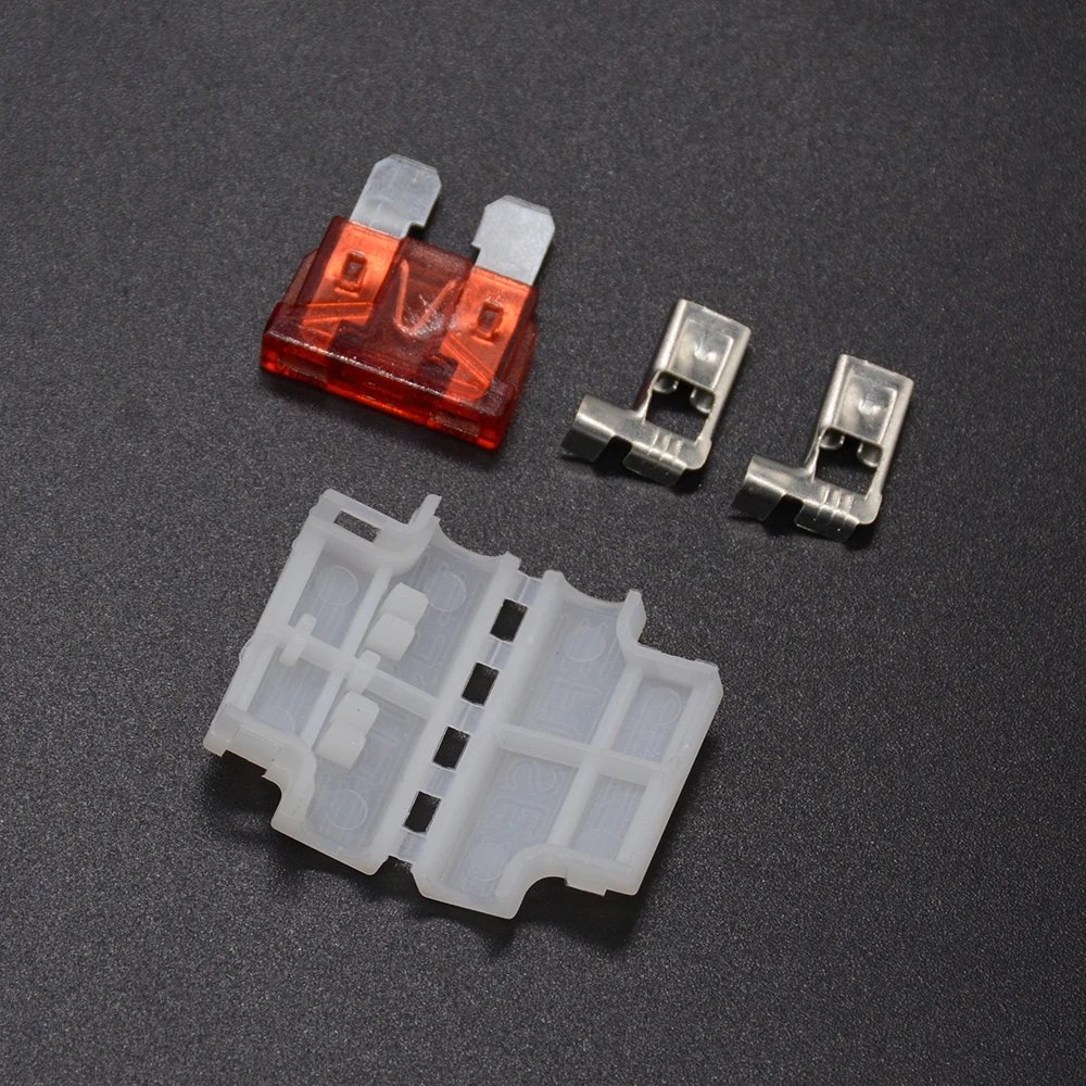 5sets Auto Standard Middle Fuse Holder + Car Boat Truck ATC ATO Blade Fuse 3A 5A 10A 15A 20A 25A 30A 35A 40A