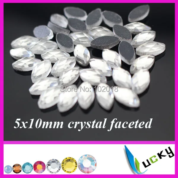 Free shipping 2014 new design navette hotfix strass rhinestones !288pcs 5x10mm boat shape crystal color for heat transfer