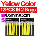 12 piezas de 5 mm, color amarillo