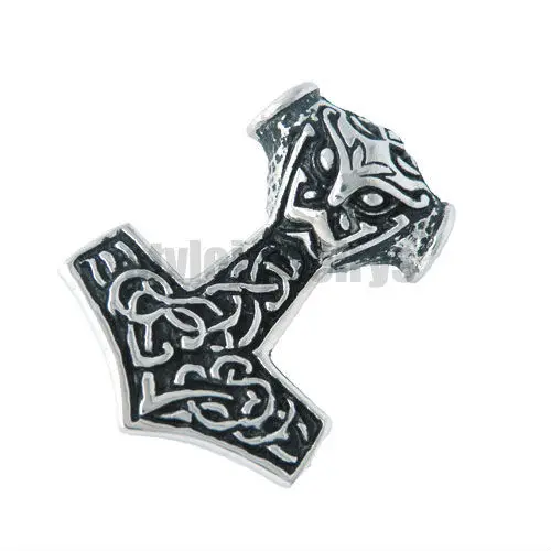 

Free shipping! Myth Thor's Hammer Pendant Stainless Steel Jewelry Celtic Knot Pendant SWP0004M 26*35mm