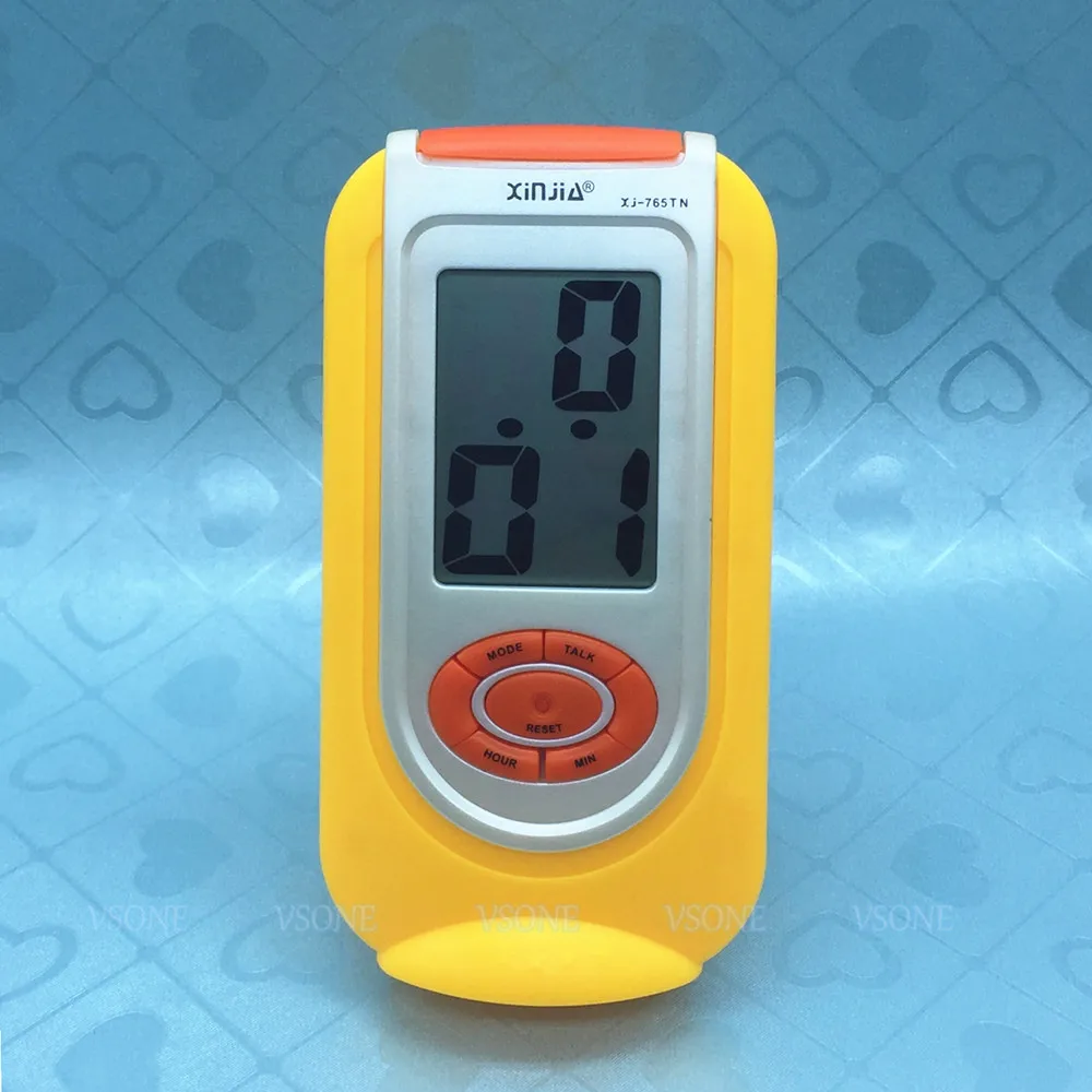 Russian Talking  Alarm Clock LCD Screen Digital Yellow Black and Orange