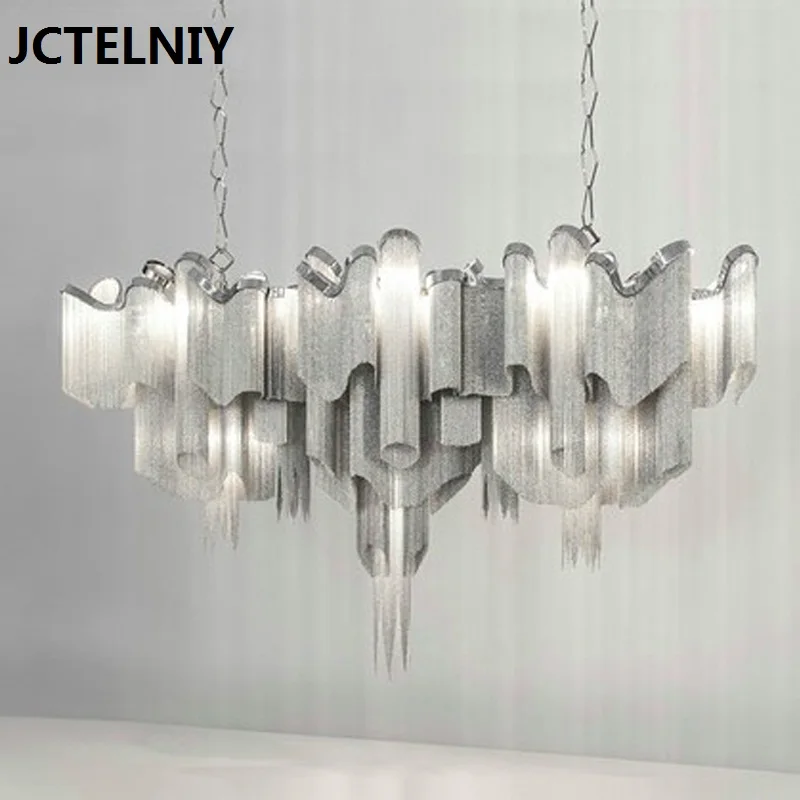 

Stream tassel project light aluminum chain vintage handmade aluminum metal chandelier lamp for living room