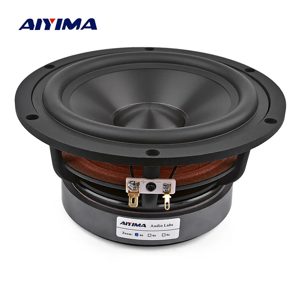 AIYIMA 6.5 Inch Midrange Bass Speaker 60W 4 8 Ohm Hifi Woofer Loudspeaker High Power Aluminum Frame For Bookshelf Home Theater