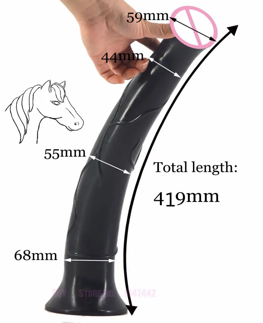 Super Long Big Huge dildo 16.9 Inch 43cm Horse dildo Sex Toys For Woman Penis Realistic Giant Animal Dildo Suction Cup Dildos.