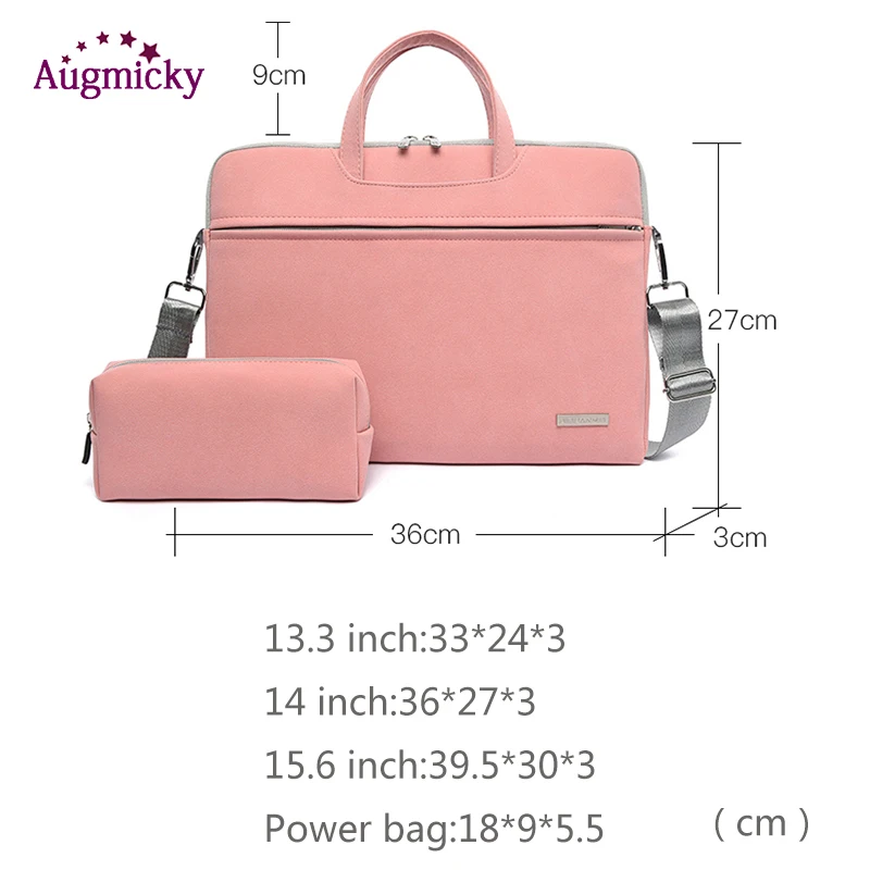 Borsa per Laptop da donna in pelle PU custodia per Notebook valigetta per Macbook Air 13.3 14 15.6 pollici borse da uomo borsa a tracolla per Mouse