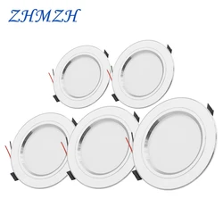 Luz descendente LED redonda para dormitorio, cocina, comedor, 220V, 5W, 9W, 12W, 15W, 18W, Blanco cálido