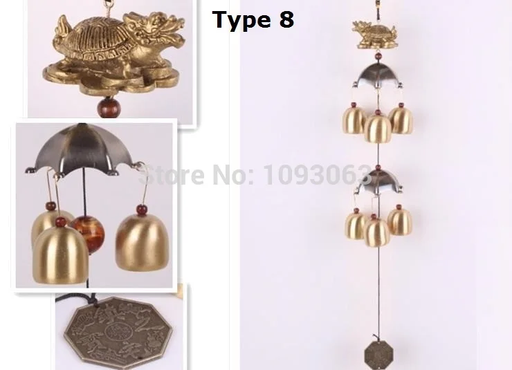 Alloy Bell Chimes Lucky Feng Shui Wind Chimes Town House Evil Shop Doorbell Ornaments