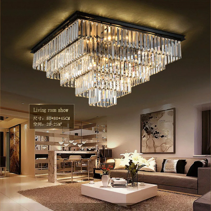 Crystal Led Ceiling Light Large chandelier Luxury crystal hanging light Fashion chandelier crystal lamp Modern Large chandeliers