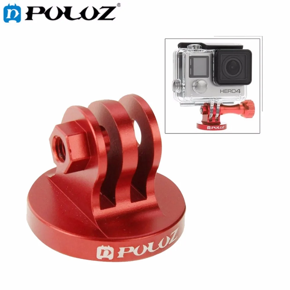 PULUZ For GoPro Accessories Camcorder Tripod Mount Adapter for DJI OSMO Action/GoPro NEW HERO/HERO/Xiaoyi& Other Action Cameras