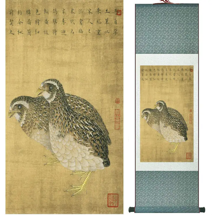 

partridgen painting traditional birds and flower painting Chinese wash painting home decoration No.32008