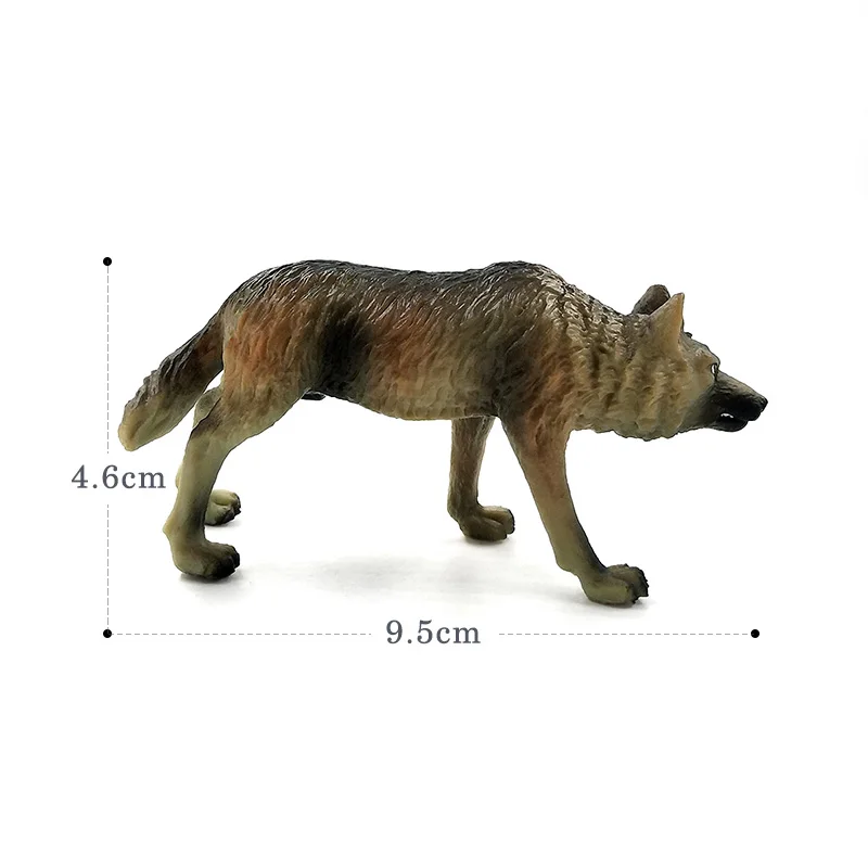 Simulation forest Animal model Wolf Sheep figure fairy garden plastic Decoration educational toys figurine statue Gift For Kids