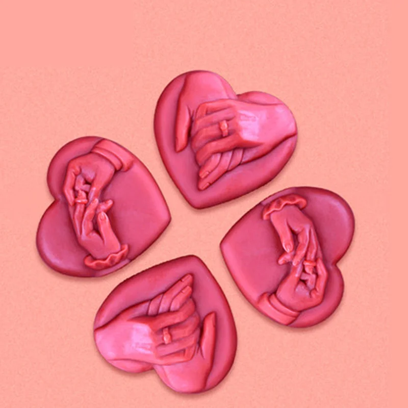 

Mold Silicone Hand Romantic DIY Valentine 's Day Gift Heart Soap Molds Food Grade Mould Handmade Soaps Aroma Stone Moulds PRZY