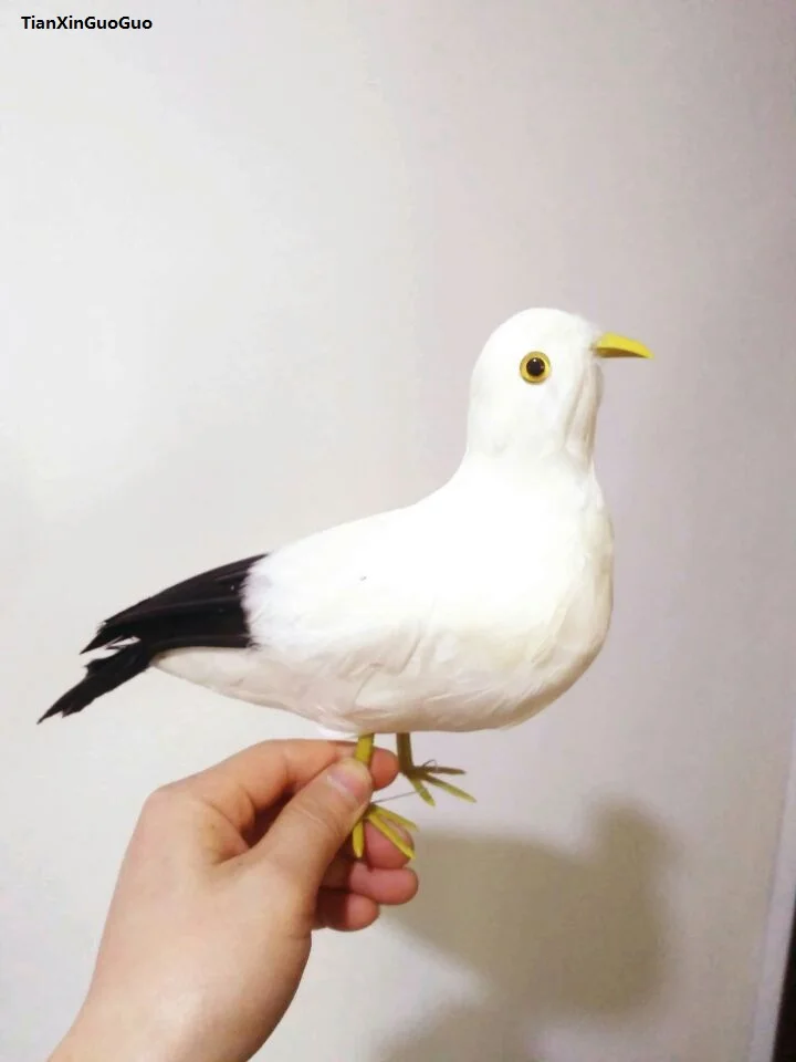 Foam & Feathers Black & White Seagull BIRD Hard รุ่น 30 ซม.PROP CRAFT บ้านสวนตกแต่งหัตถกรรม,s1558