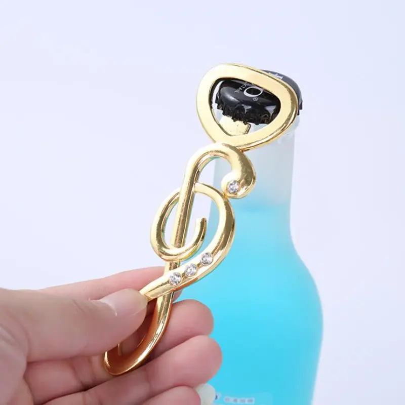 

Gold Music Note Beer bottle opener With Shinning diamond for Wedding party gift favor F20173471