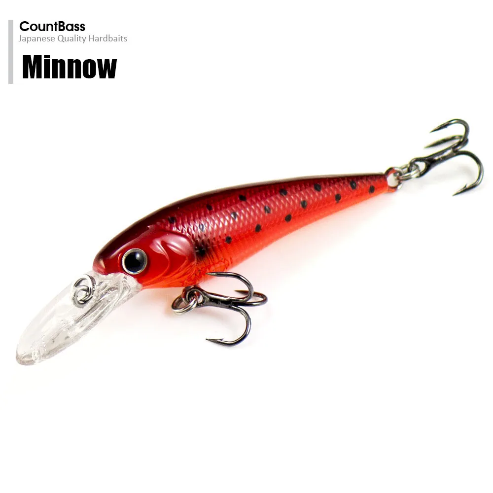 Count bass Minnow Hart köder 52mm 2 "3,8g 9/64 oz., sinkender Plastik forellen fisch köder, Süßwasserbass-Wobbler, Hardbaits – Detail 2