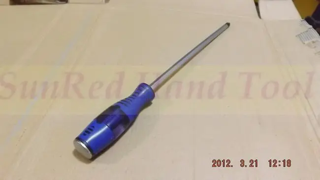 molding plastic handle 8*250mm hex shank phillips Go Through Screwdriver construction Tool NO.20953 freeship wholesale