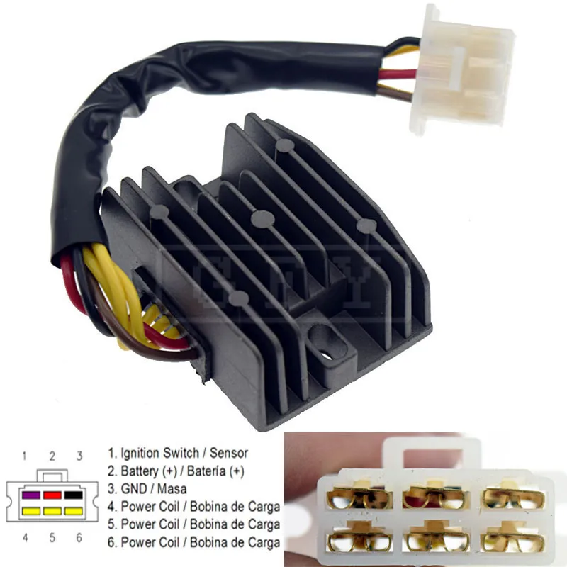 

For Kawasaki EL250 ELIMINATOR 250 1987-1989 1990 1991 1992 1993 1994 1995 1996 1997 1998 Motorcycle Voltage Regulator Rectifier