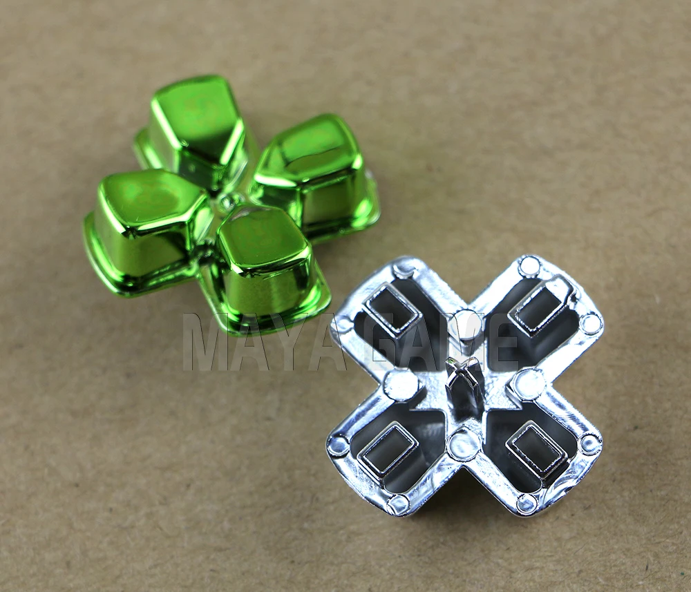 Manette sans fil pour PS4 Playstations 4, boutons croisés chromés, 2 pièces