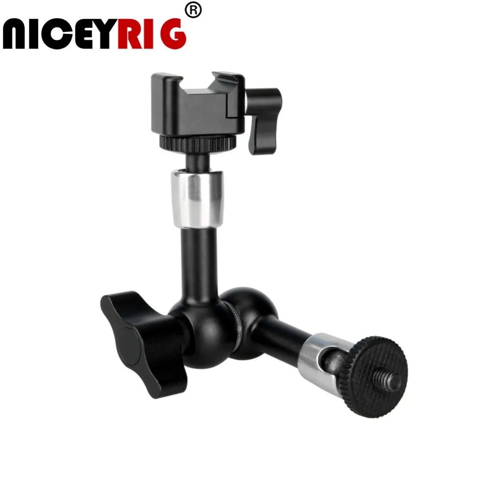 

NICEYRIG Magic Arm 1/4" Screw NATO Clamp Ball Head Bracket ARRI Rosette Monitor Mount for EVF Viewfinder Monitor Camera Rig