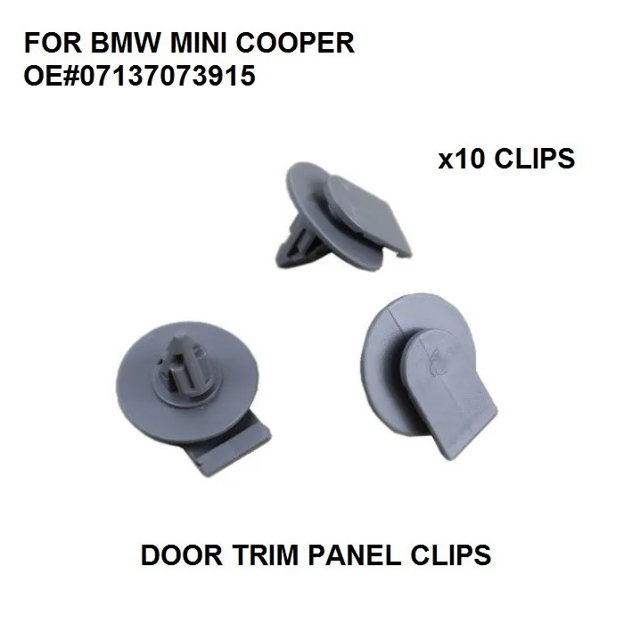 CAR STYLING FOR BMW MINI COOPER DOOR WHEEL ARCH COVER CLIPS SIDE SKIRT SILL FASTENERS x10, OE#07137073915