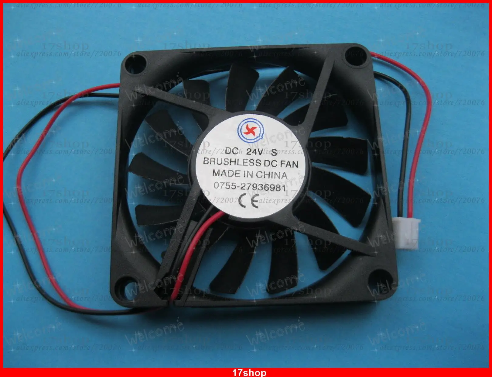 

2 pcs Brushless DC Cooling Fan 24V 7010S 13 Blades 70x70x10mm 2pin