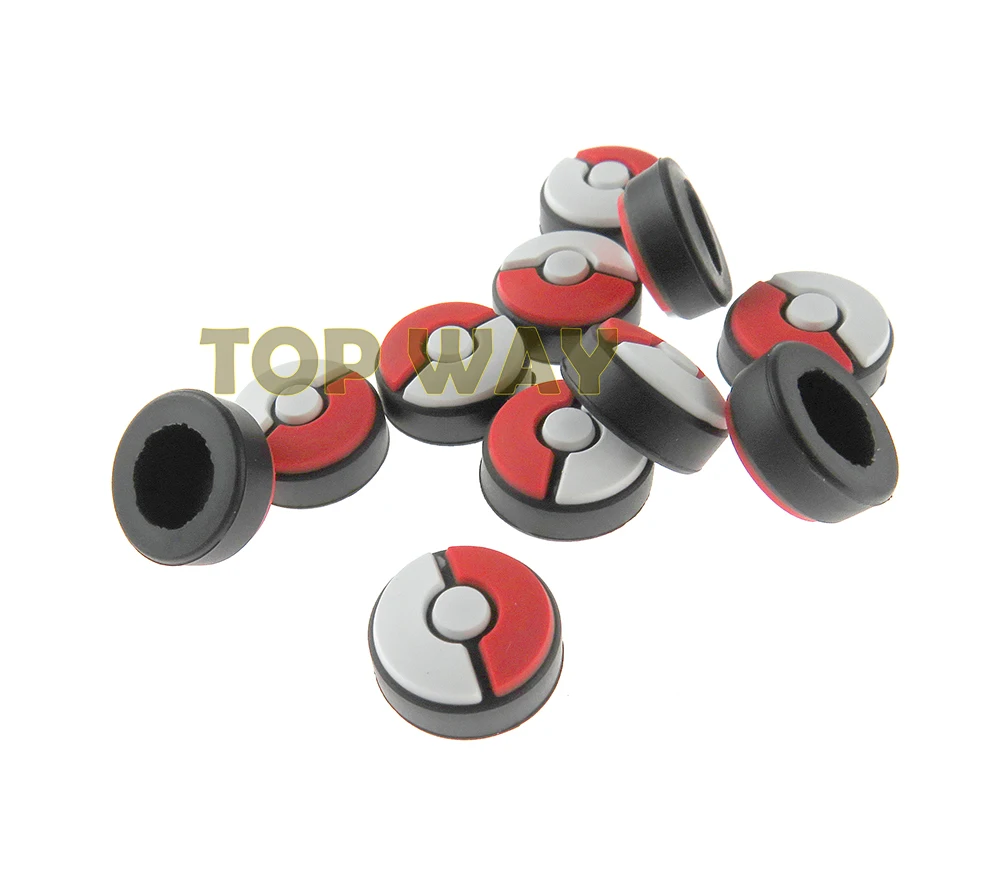 8 قطعة الإبهام قبضة قبعات ل NS نينتندو التبديل Poke الكرة سيليكون عدم الانزلاق الإبهام قبضة ل Pokeball مقبض زر غطاء